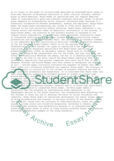 Comparative International Management