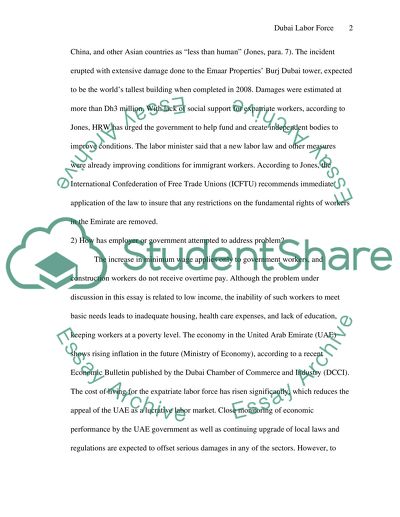 The Labor Force in Dubai