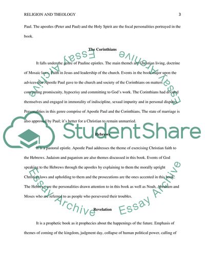 New Testament Books summaries