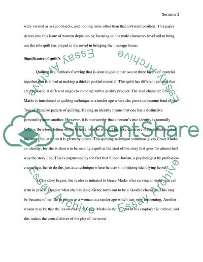 The Significance of Quilts or Quilting in Alias Grace