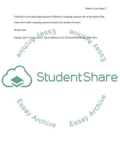 The Three Strike Law