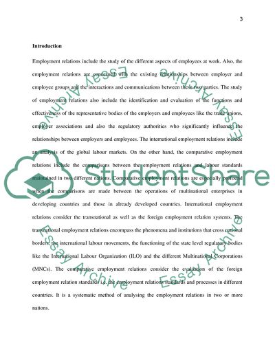 employment relations essay