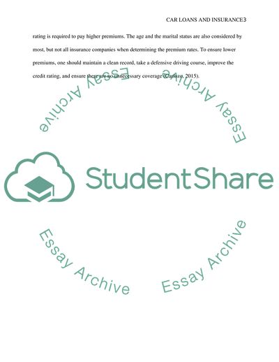 Car Loans and Insurance