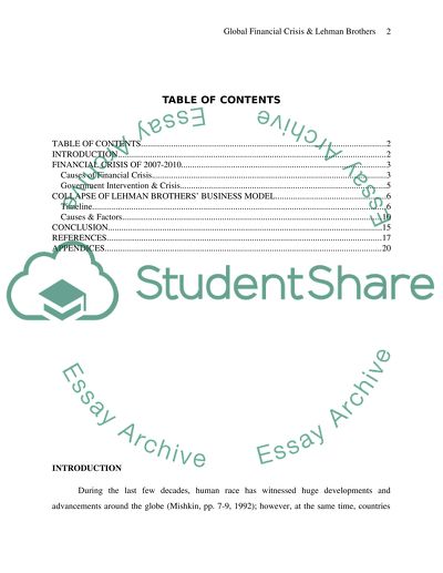 Collapse of Lehman Brothers