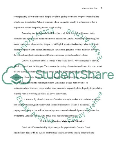 Racial and Ethnic Issues in Canada Today