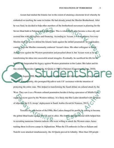 Foundations of Terrorism - Al-Qaedas Origin