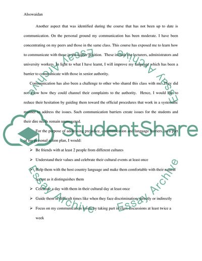 Personal Action Plan