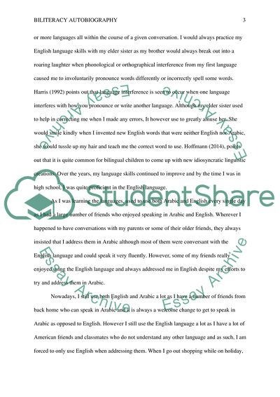 Biliteracy Autobiography