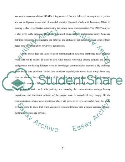 Communication between Nurses