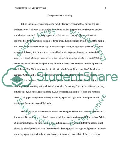 Computers and Marketing