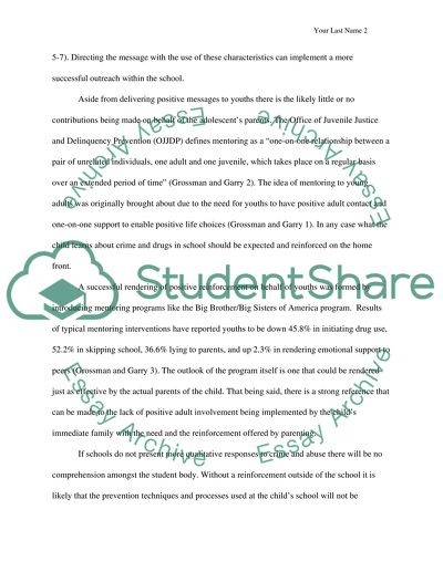 Juvenile Justice and Drug Abuse Resistance Education