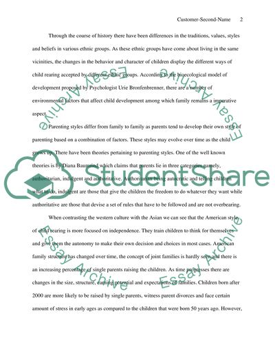 Impact of ethinic differences in child rearing on personailty/cultural differences