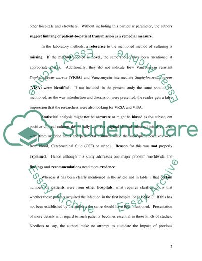 Critique on Methicillin-resistant - Co-colonization