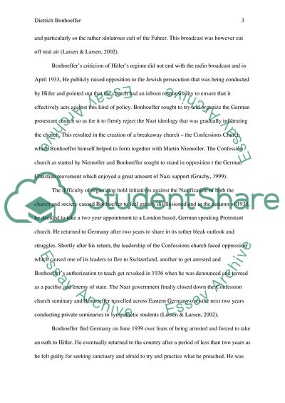 Dietrich Bonhoeffer Biography