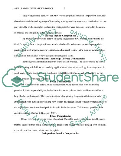 APN Leader Interview Project