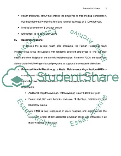 Internal proposal memo