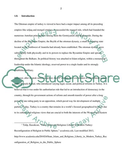 Turkey Politics from the Ottoman Empire Period until our very Modern day