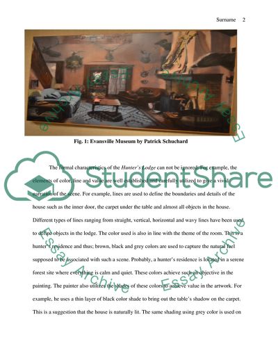 Analysis of Patrick Schuchards Painting, Hunters Lodge