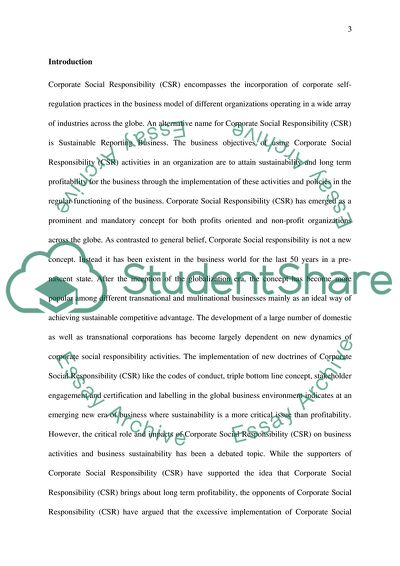 Key Issues in Corporate Social Responsibility