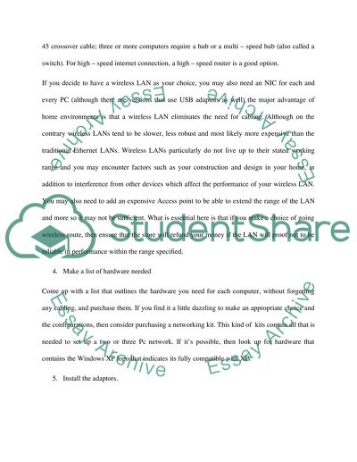 Ten Steps to Get a Complete and Running Home Network