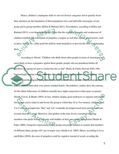 Forming Attitudes to Disability by Children