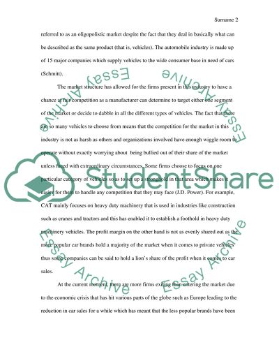 The Automobile Industry