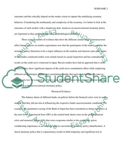 Unconventional Monetary Policies