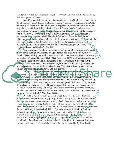 Using psychological skills training to develop soccer performance