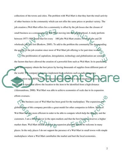 Social work paper on Walmart