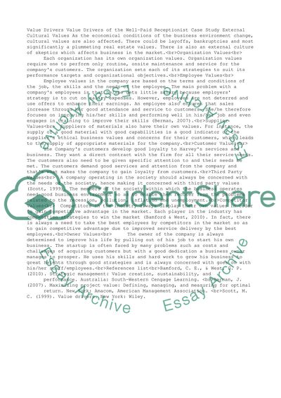 The Well Paid Receptionist Case Analysis