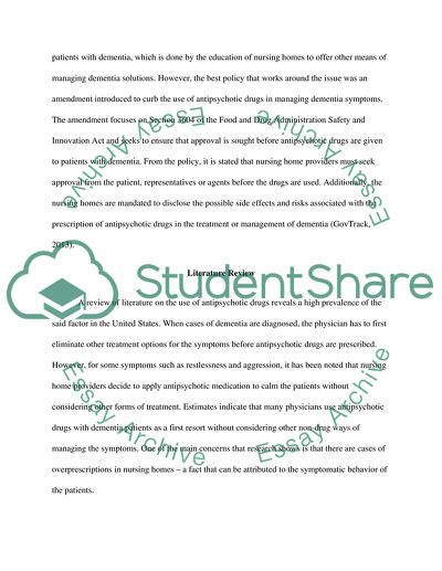 Dementia and Antipsychotic Drugs