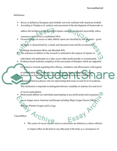 Major Soccer Injuries