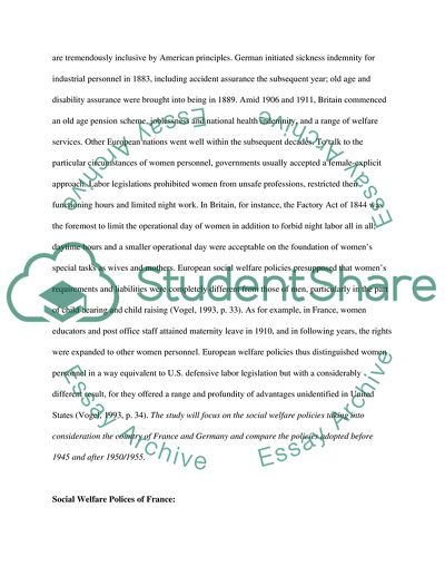 Social Welfare Policies in European Nations