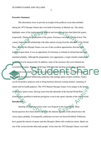 Olympic Games and Villains