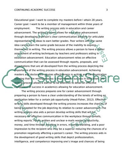 Continuing Academic Success
