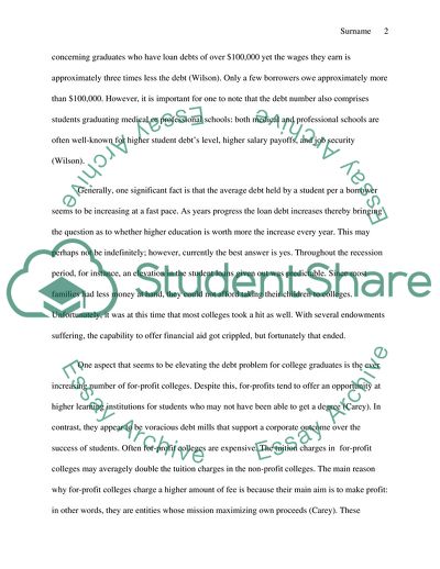 The Students Go to College is a Good Choice