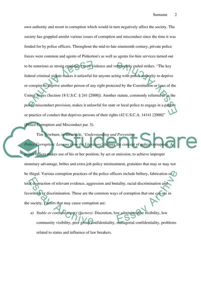 Corruption and Methods to Reduce Corruption