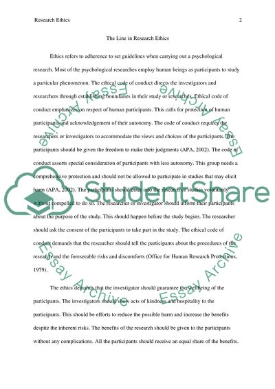 The Line in Research Ethics