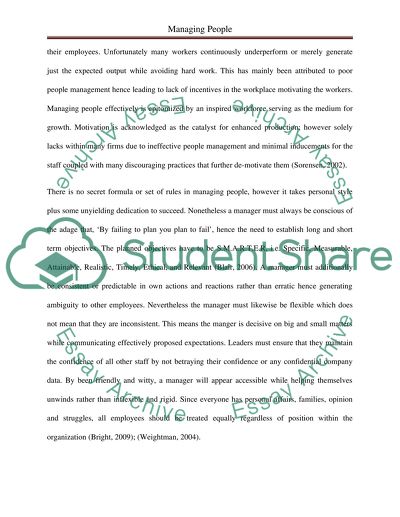 Managing Employees in an Organization