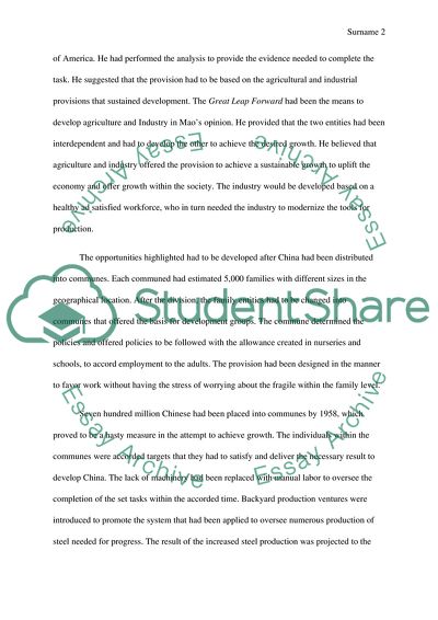 Japan Meiji period and China great leap forward