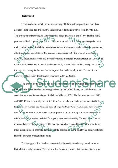 Analysis of Chinas Economy