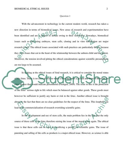 Biomedical Ethical Issues