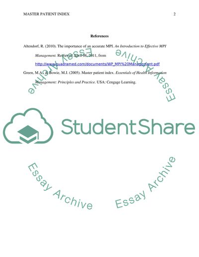 Master Patient Index