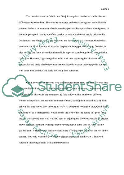 Othello by Shakespeare vs Tale of Genji by Murasaki Shikibu