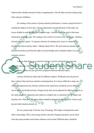 Steps to Success in Academia