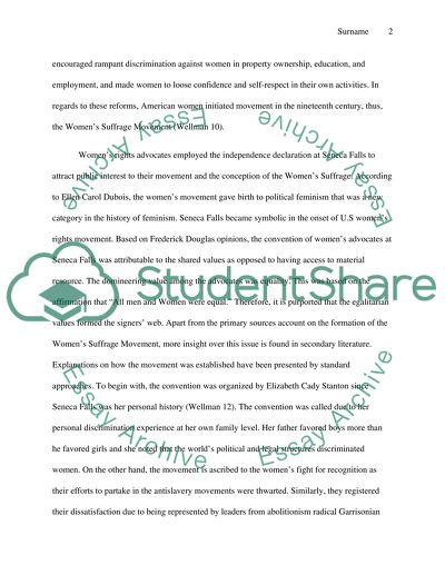 Origins of the Womens Suffrage Movement