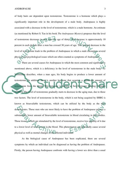 Increasing Awarness of Andropause