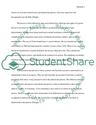 Due process judicial review regulatory process administrative hearing