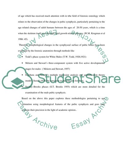 Age estimation based on pubic symphysis