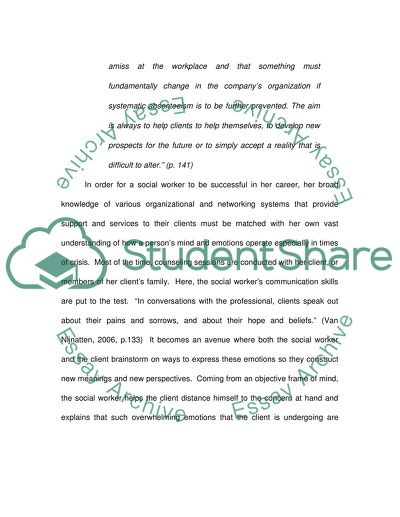 The Social Workers Work of Heart